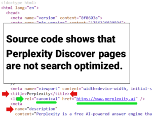 As páginas Discover da Perplexity oferecem um insight de SEO surpreendente