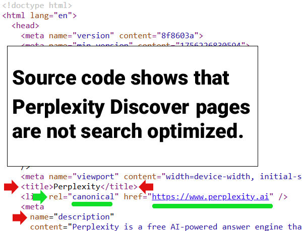 As páginas Discover da Perplexity oferecem um insight de SEO surpreendente